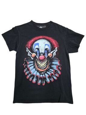Killer Clown Shirt Adult Black Halloween Sz M